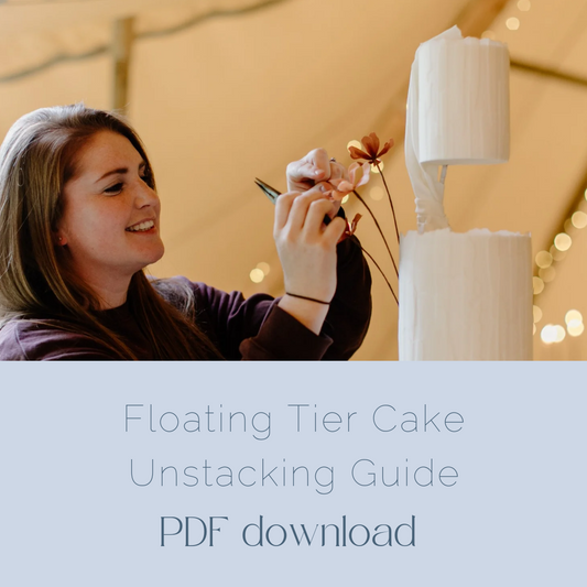 Floating Tier Cake Unstacking Guide (handover sheet) - PDF download