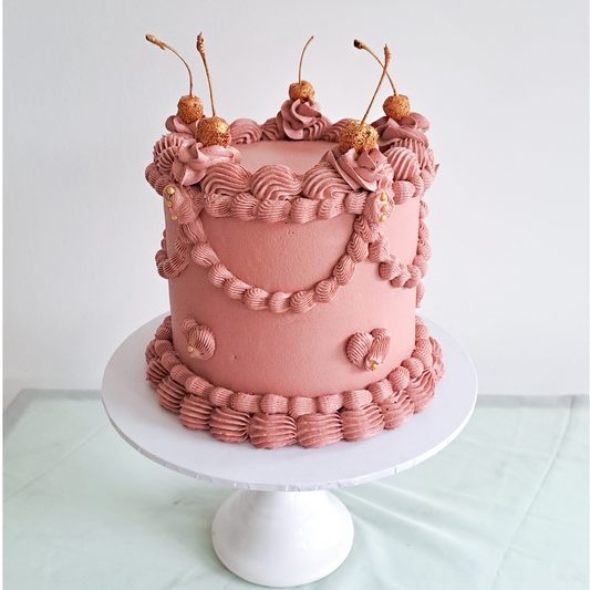 Vintage Piped Cake